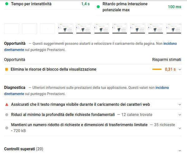 Suggerimenti per migliorare la velocità della pagina